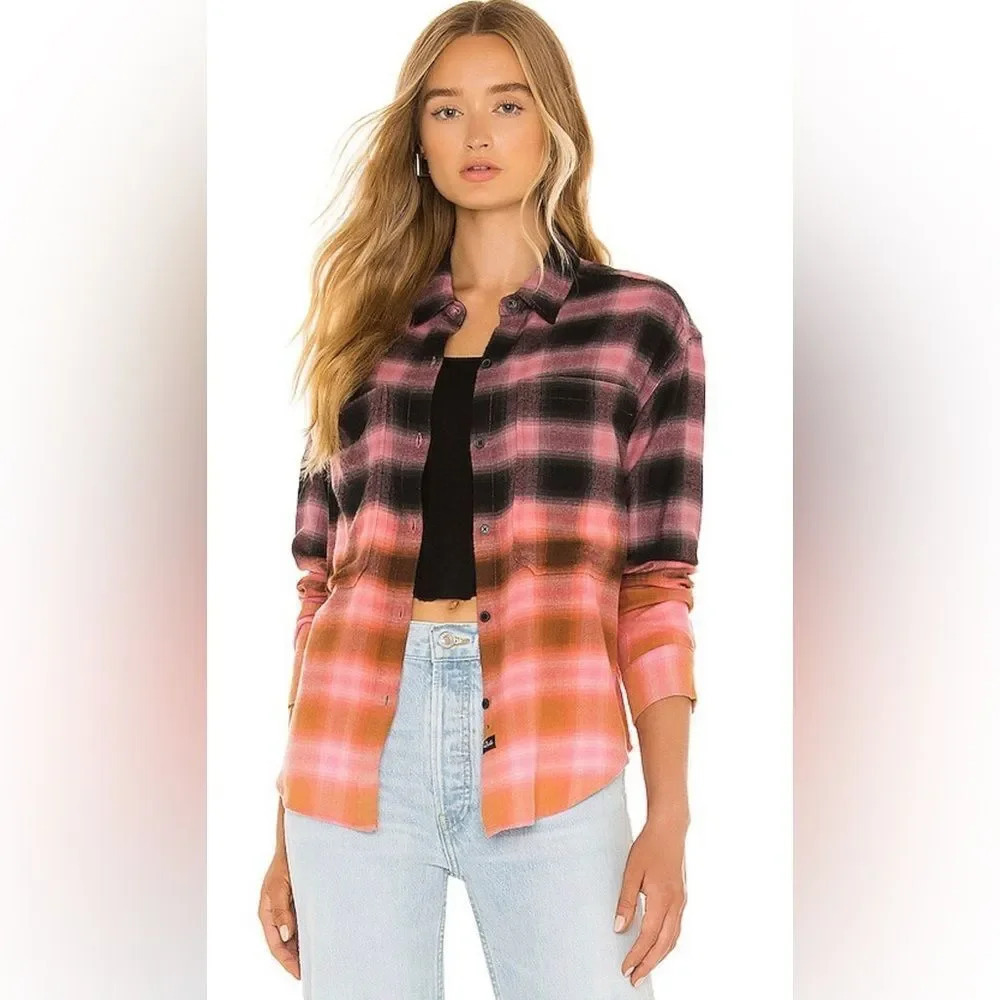 NEW Rails Tierra Top in Pink Orange Dip Dye